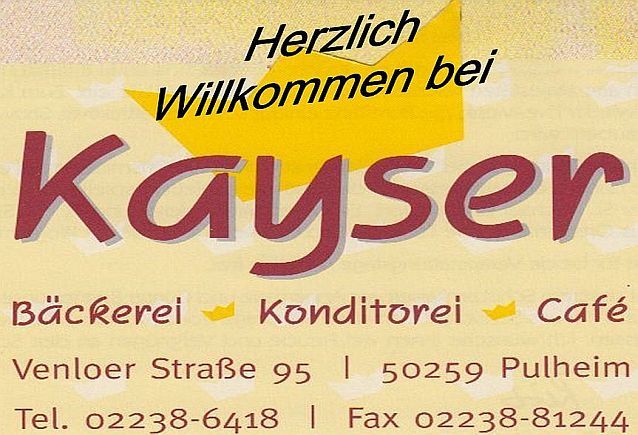 Werbeplakat der Bäckerei Kayser